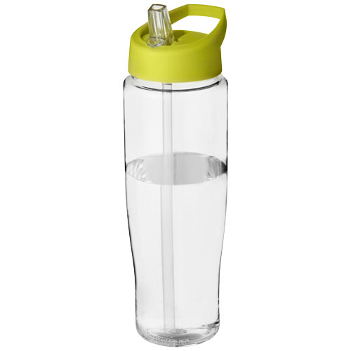 Bouteille sport publicitaire avec paille 700ml H2O Active® Translucide et Citron vert
